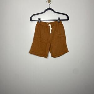 NWT PETITE LUCETTE Muslin Rust Drawstring Shorts 12